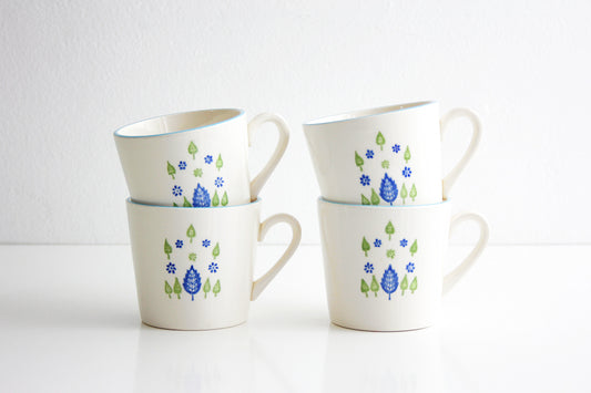 SOLD - Vintage Swiss Alpine Mugs / Mid Century Swiss Chalet Coffee Mugs