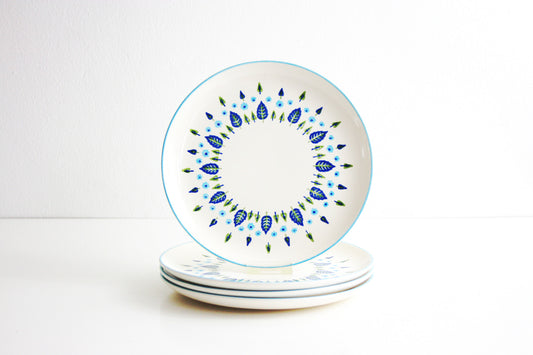 SOLD - Vintage Swiss Alpine Lunch Plates / Mid Century Swiss Chalet Plates