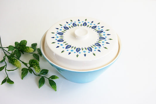 SOLD - Vintage Swiss Alpine Covered Casserole Dish