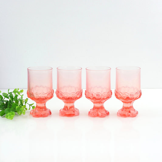 SOLD - Vintage Franciscan Madeira Pedestal Glasses in Pink