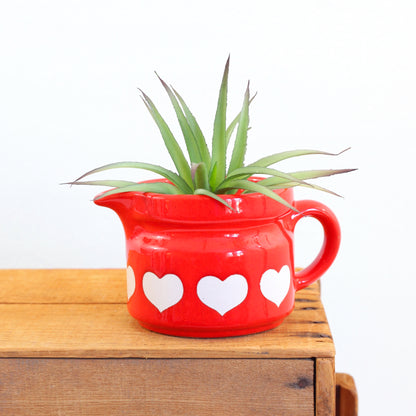 SOLD - Vintage Waechtersbach Red Heart Cream Pitcher