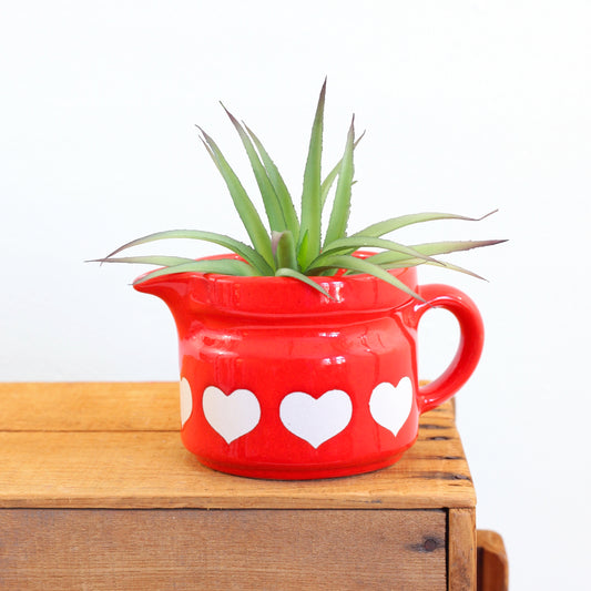 SOLD - Vintage Waechtersbach Red Heart Cream Pitcher