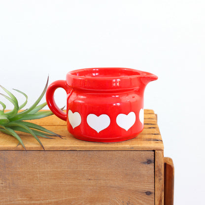SOLD - Vintage Waechtersbach Red Heart Cream Pitcher