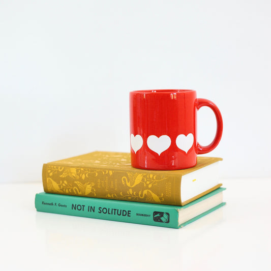 SOLD - Vintage Waechtersbach Germany Red & White Heart Mug