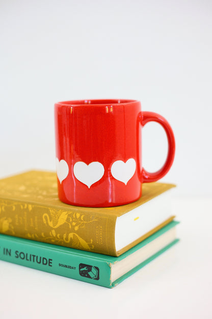 SOLD - Vintage Waechtersbach Germany Red & White Heart Mug