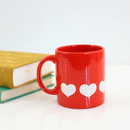 SOLD - Vintage Waechtersbach Germany Red & White Heart Mug