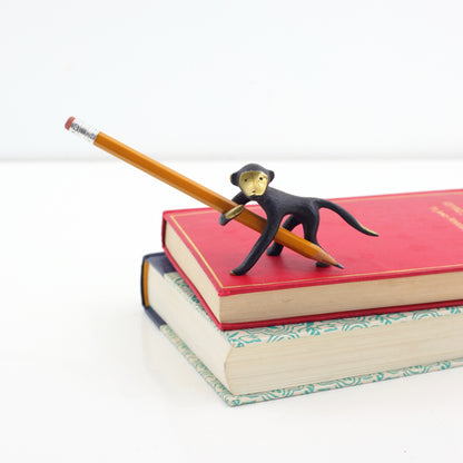 SOLD - Rare Mid Century Monkey Pen Holder by Walter Bosse