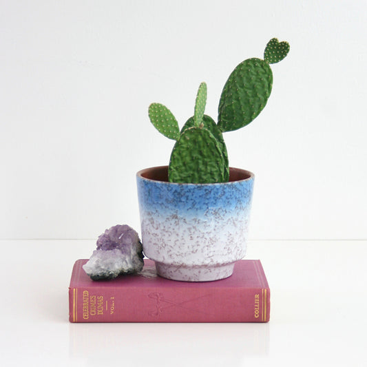 SOLD - Mid Century Blue Ombre West German Pottery Planter