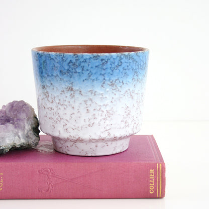 SOLD - Mid Century Blue Ombre West German Pottery Planter