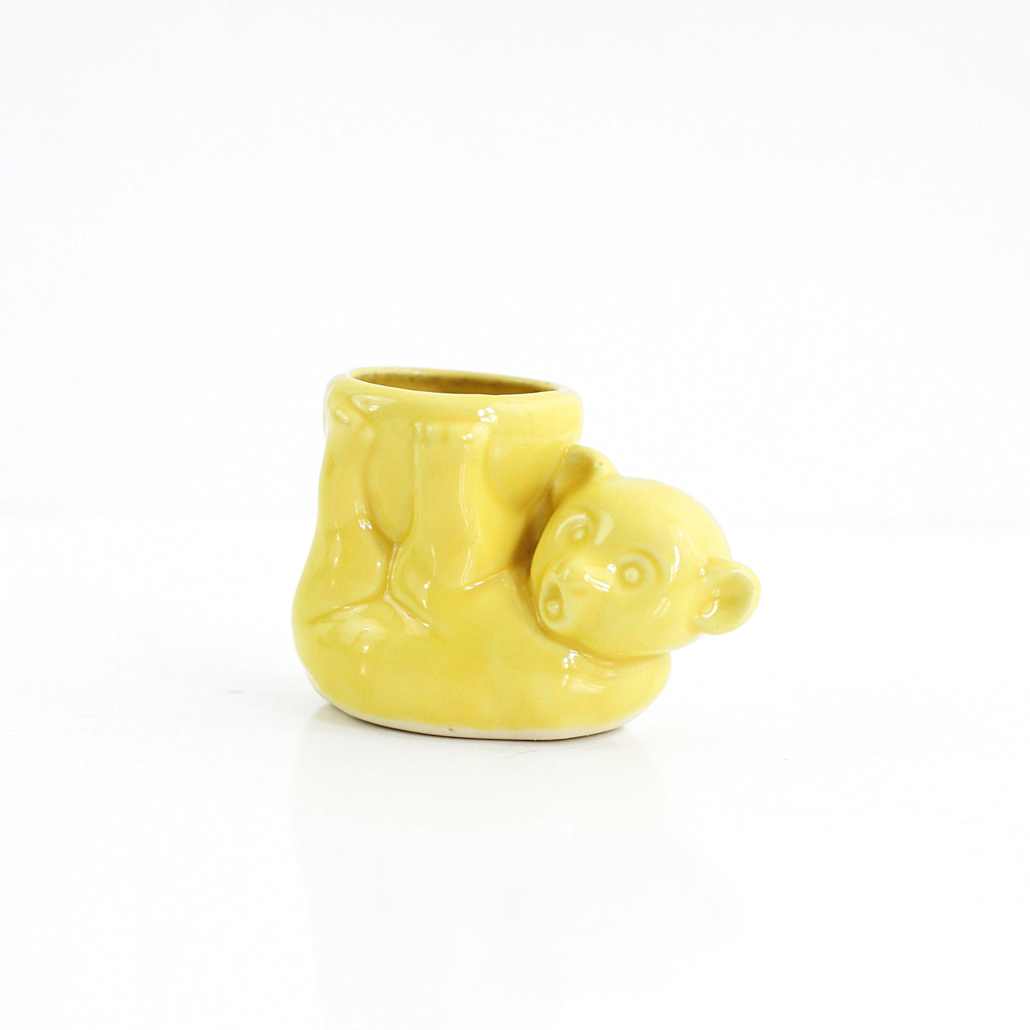 SOLD - 1940s Morton Pottery Yellow Bear Planter