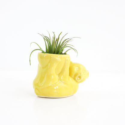 SOLD - 1940s Morton Pottery Yellow Bear Planter