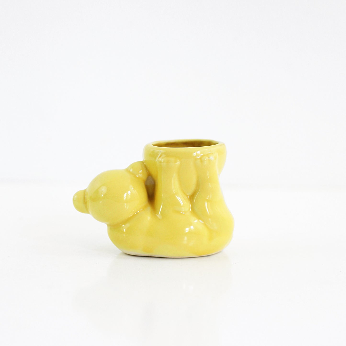 SOLD - 1940s Morton Pottery Yellow Bear Planter