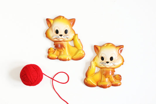 SOLD - Vintage Miller Studio Chalkware Kittens Wall Decor