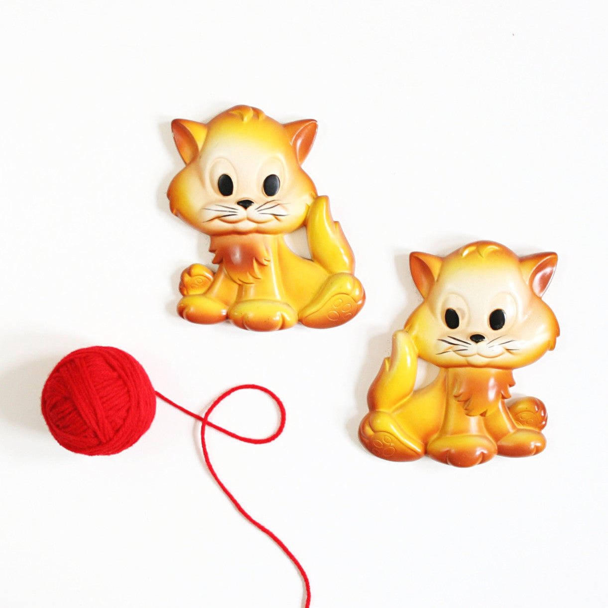 SOLD - Vintage Miller Studio Chalkware Kittens Wall Decor