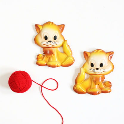 SOLD - Vintage Miller Studio Chalkware Kittens Wall Decor