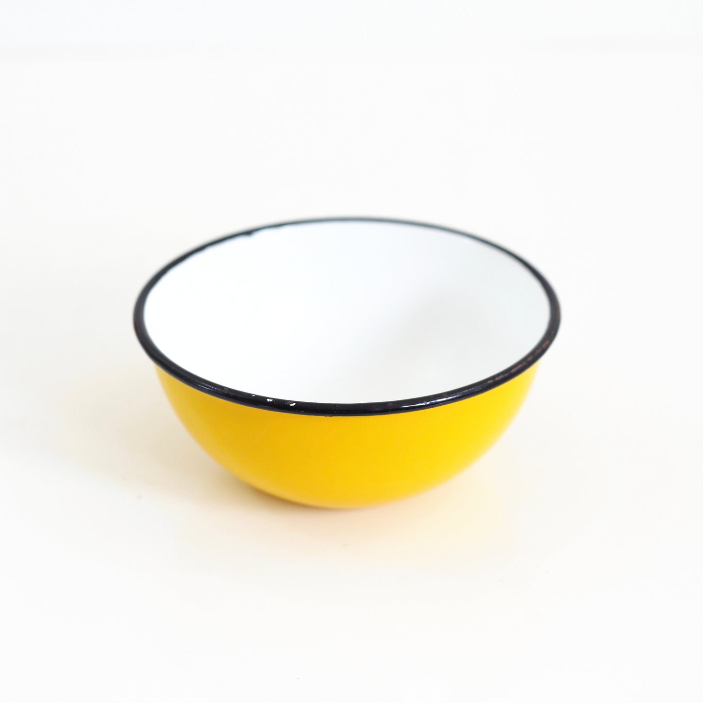 SOLD - Vintage Yellow Enamel Bowl