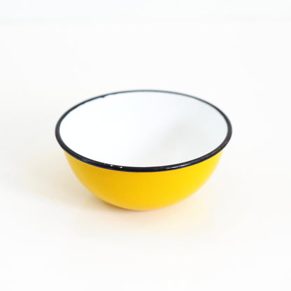 SOLD - Vintage Yellow Enamel Bowl