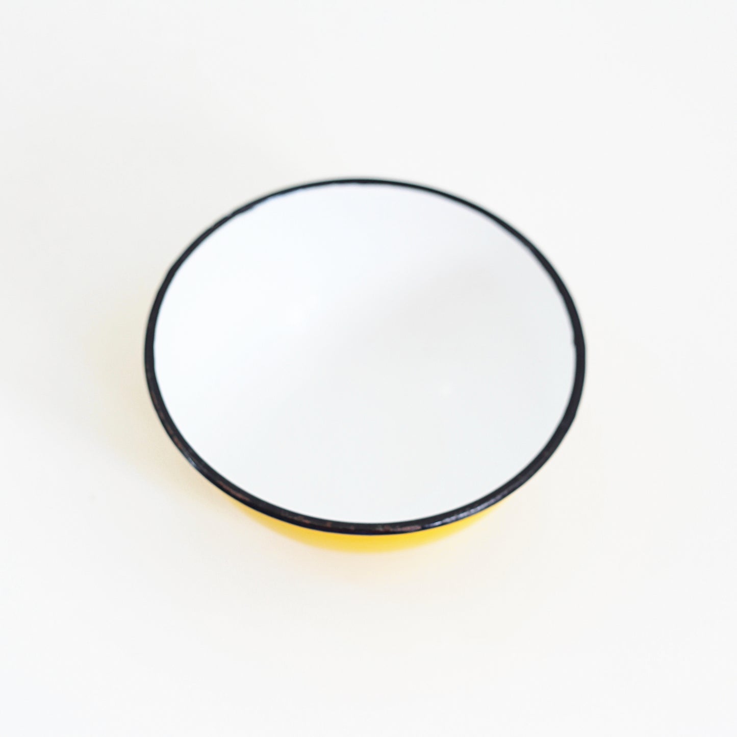SOLD - Vintage Yellow Enamel Bowl
