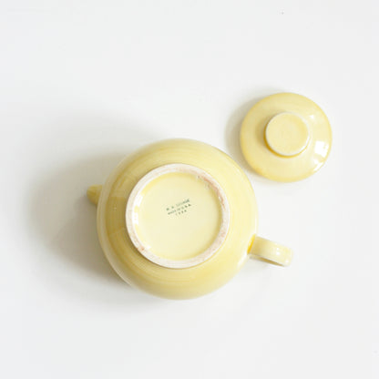 SOLD - Mid Century Modern Ranchero Teapot / Vintage W. S. George Yellow Teapot