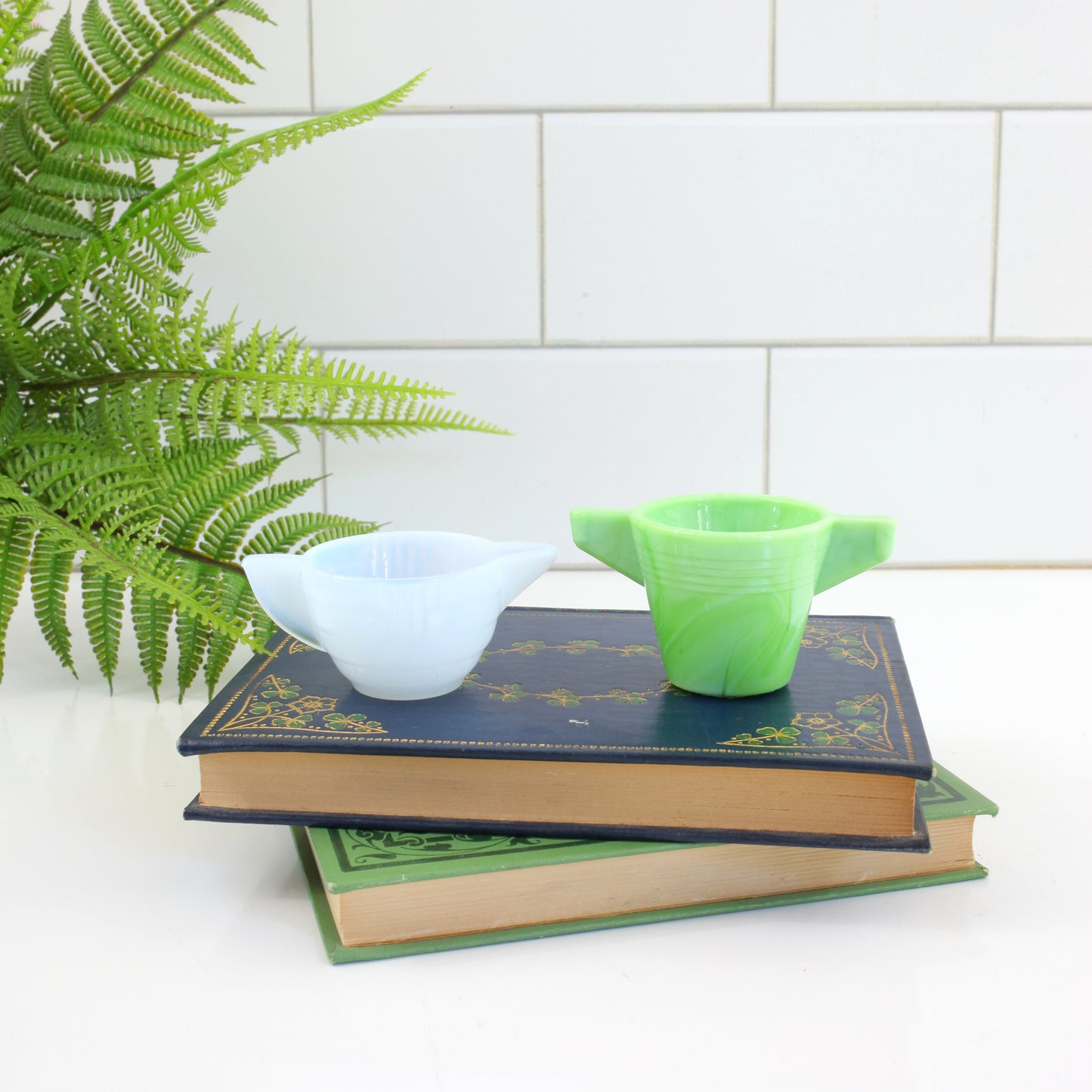 SOLD - Vintage 1940s Akro Agate Child's Tea Set