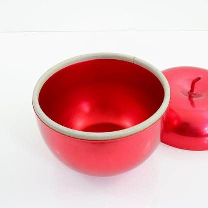 SOLD - Vintage Anodized Aluminum Red Apple Ice Bucket