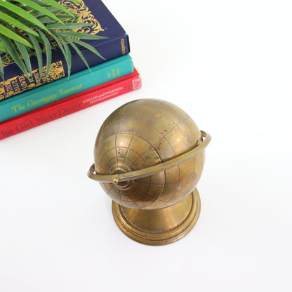 SOLD - Vintage Art Deco Brass Globe Cigarette Holder