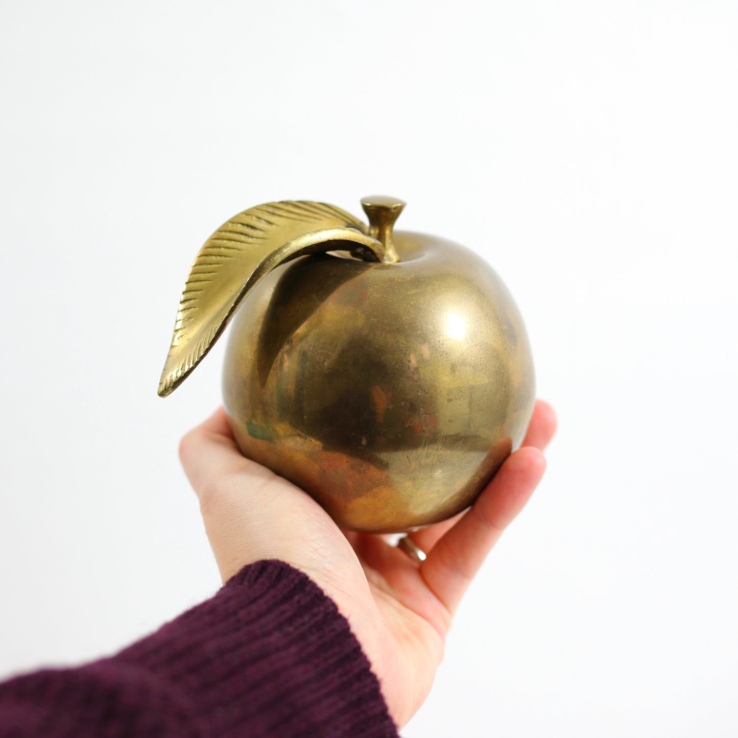 SOLD - Vintage Brass Apple