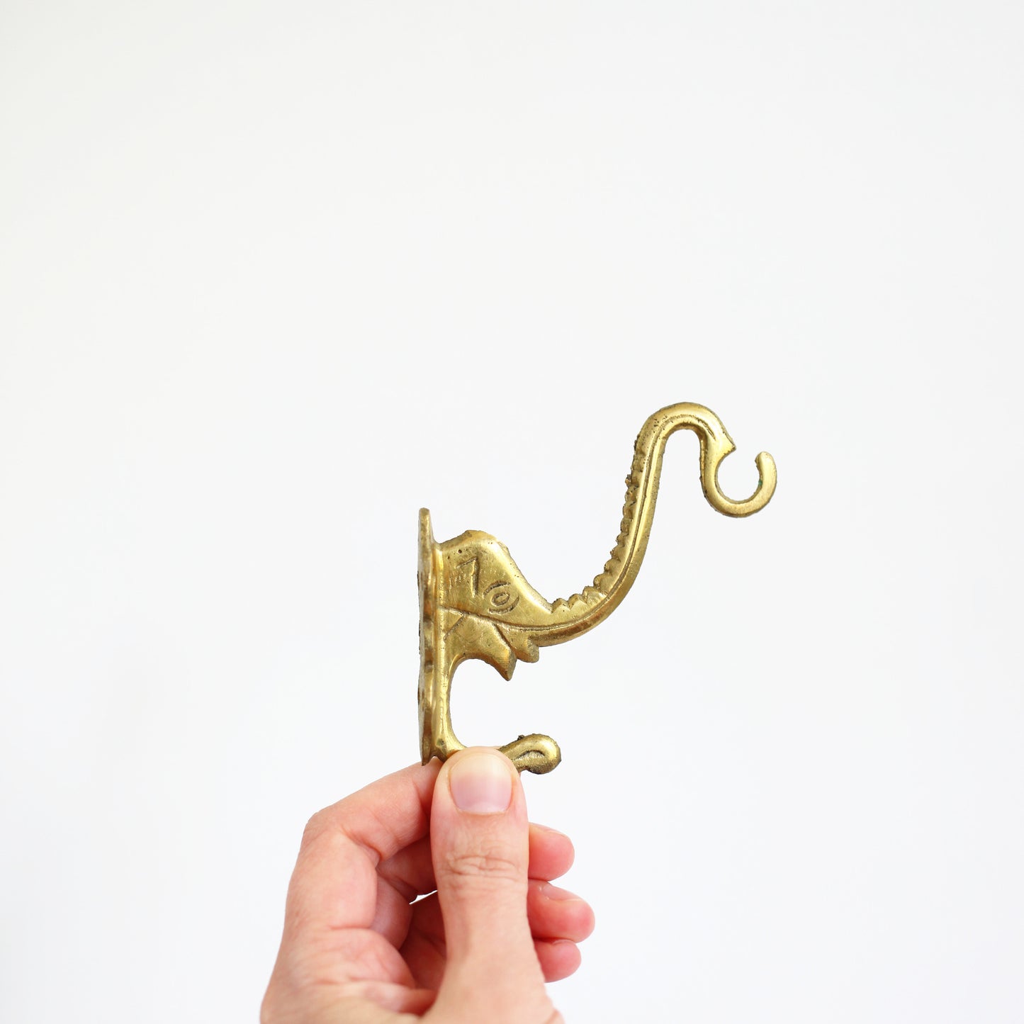 SOLD - Vintage Brass Elephant Hook