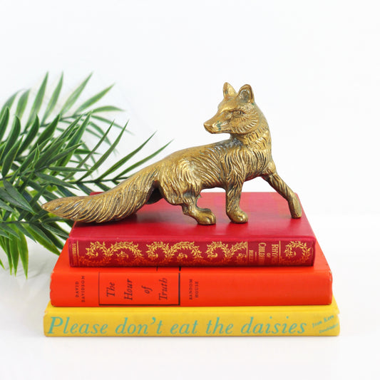 SOLD - Vintage Brass Fox Figurine