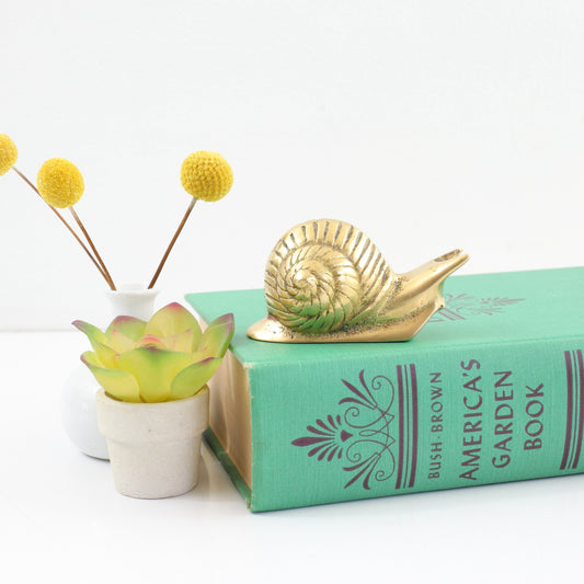SOLD - Vintage Brass Snail