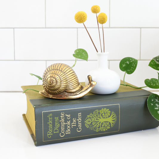 SOLD - Vintage Brass Snail