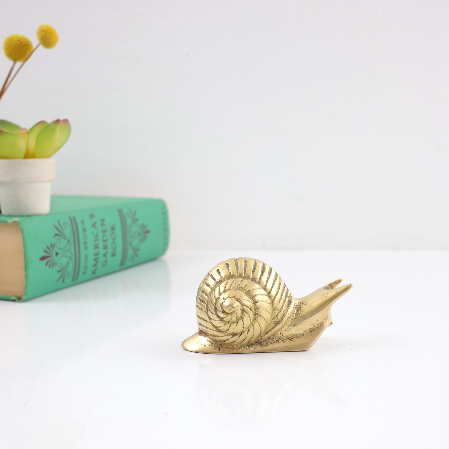 SOLD - Vintage Brass Snail