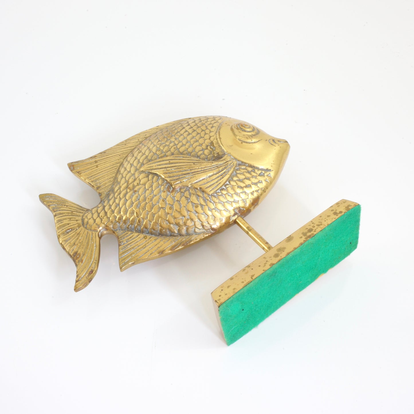 SOLD - Vintage Brass Tropical Fish on Stand
