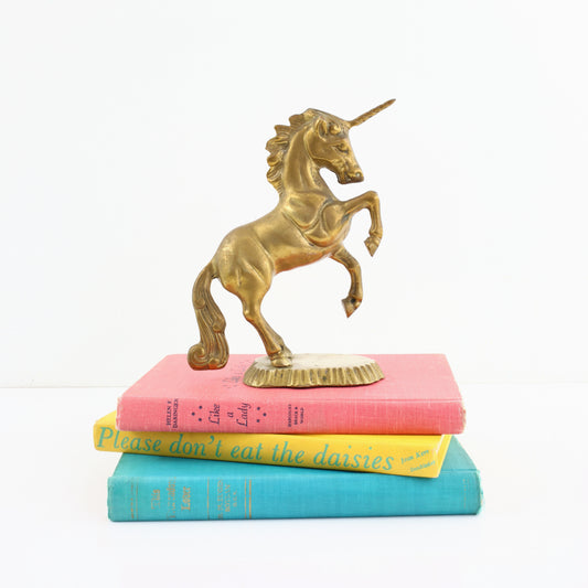 SOLD - Vintage Brass Unicorn Figurine