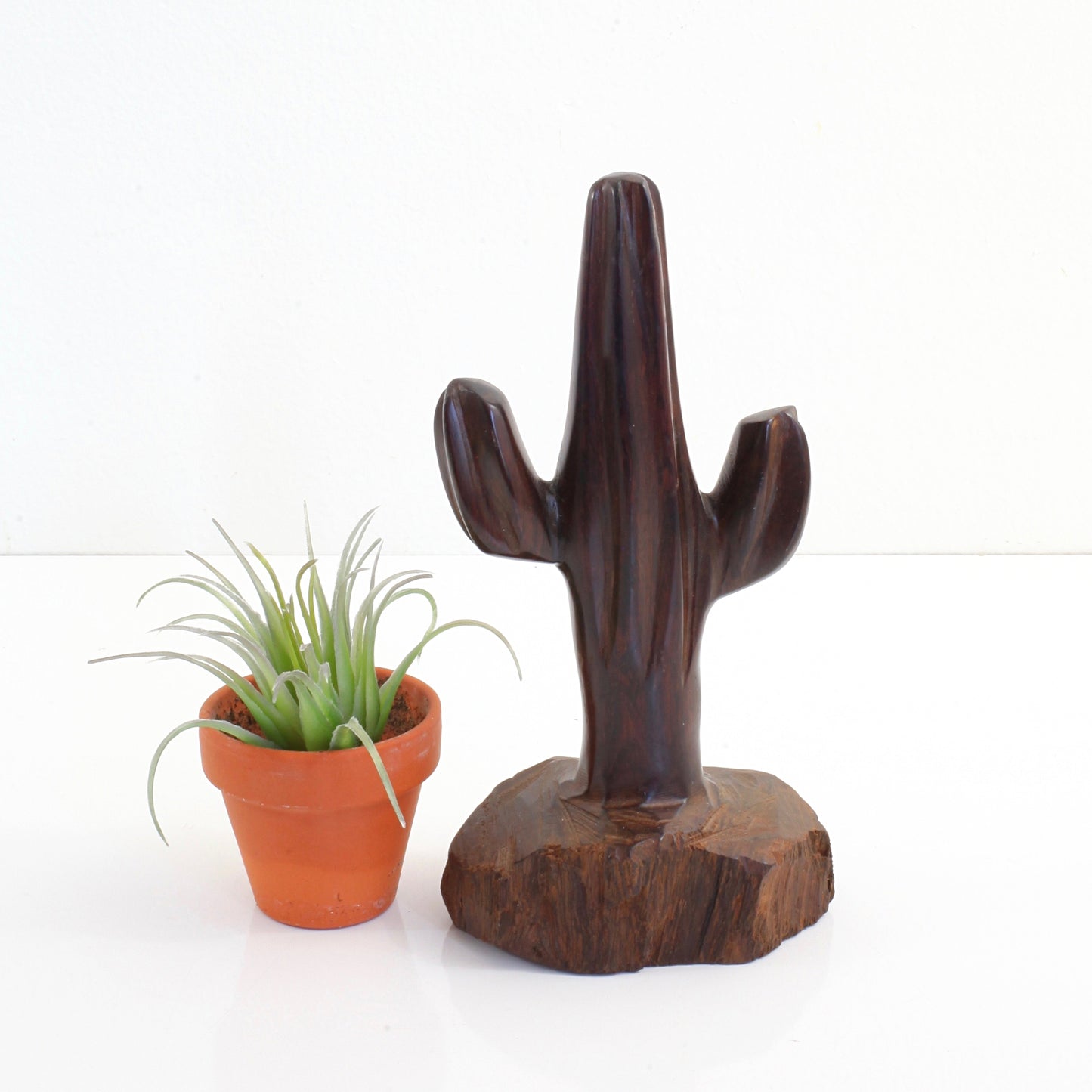 SOLD - Vintage Carved Wood Cactus