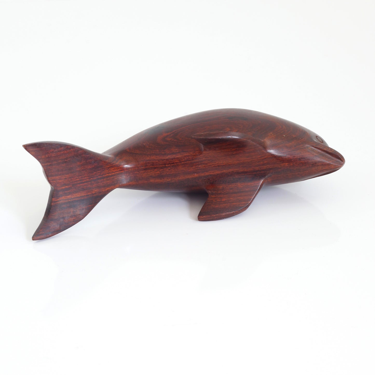 SOLD - Vintage Hand Carved Iron Wood Dolphin