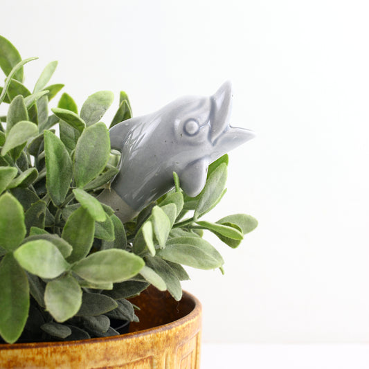 SOLD - Vintage Ceramic Dolphin Plant Watering Spike