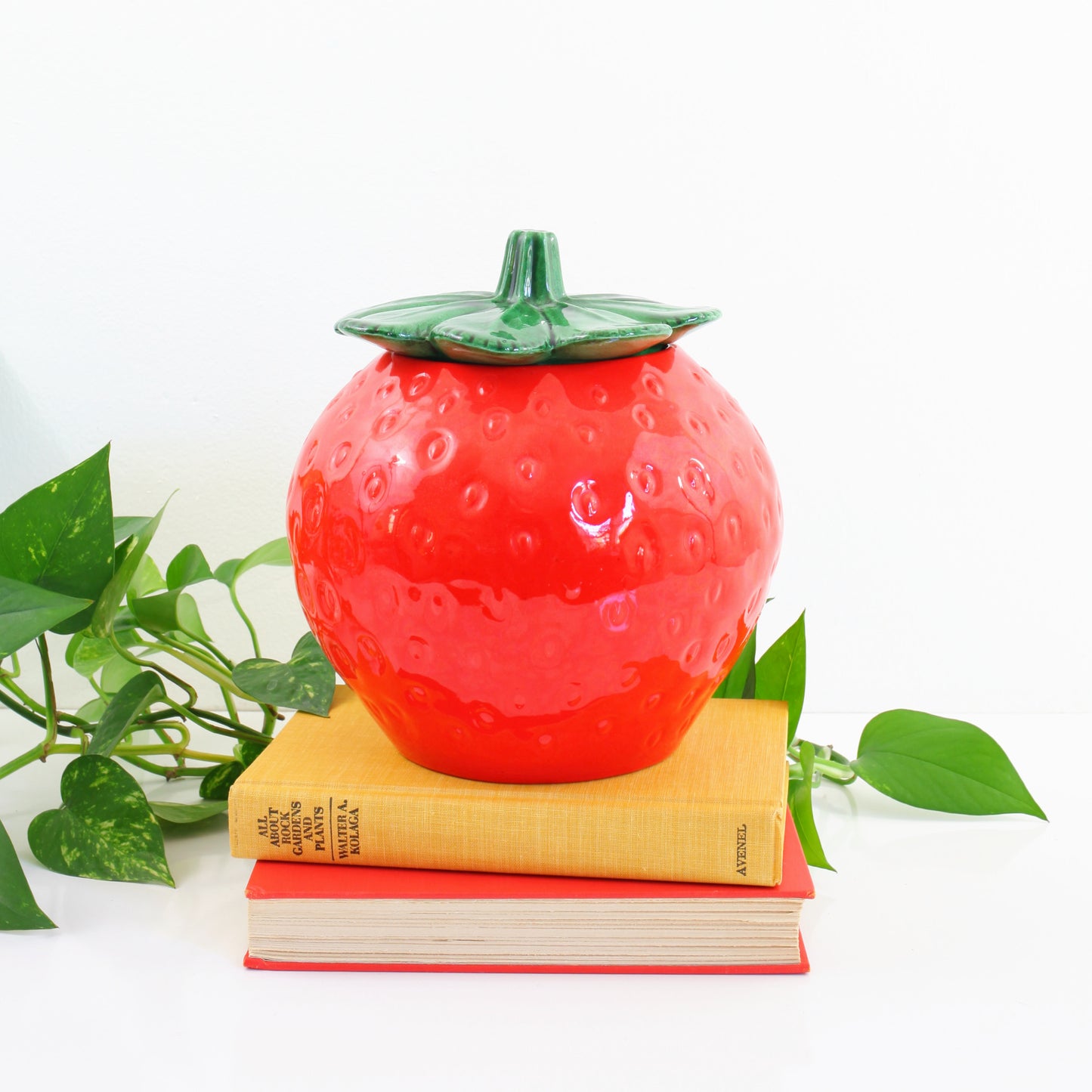SOLD - Vintage Strawberry Cookie Jar
