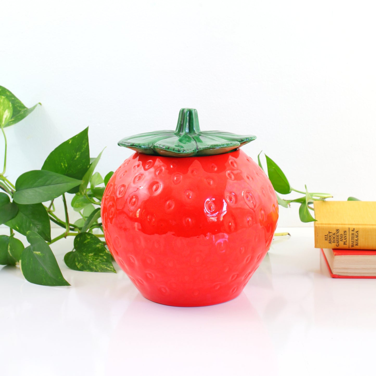 SOLD - Vintage Strawberry Cookie Jar