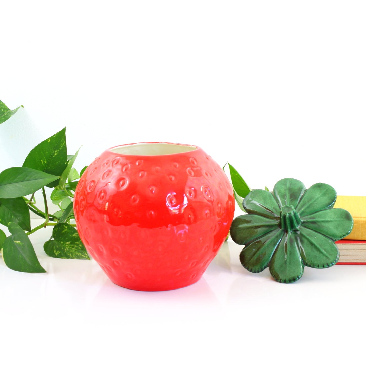 SOLD - Vintage Strawberry Cookie Jar