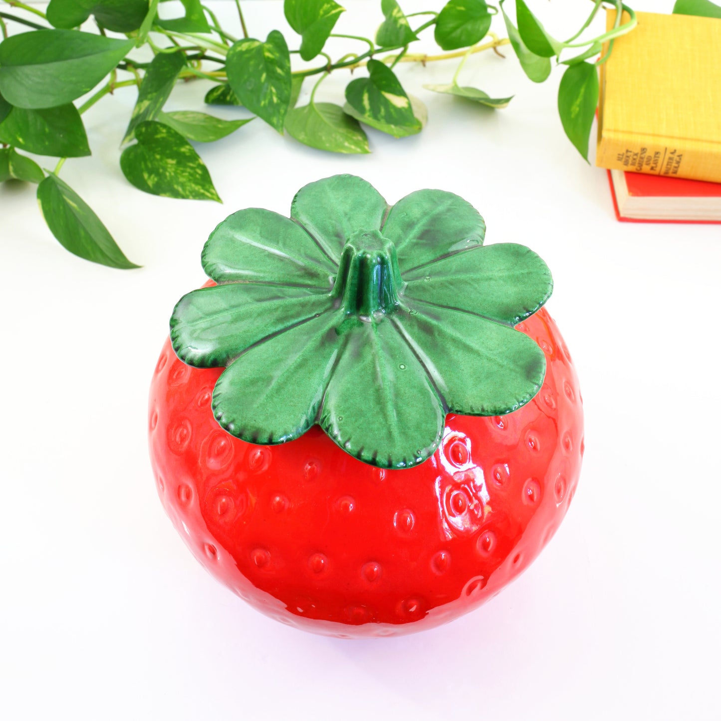 SOLD - Vintage Strawberry Cookie Jar