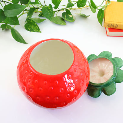 SOLD - Vintage Strawberry Cookie Jar
