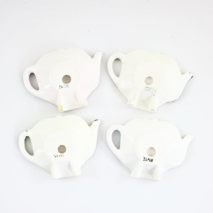 SOLD - Vintage Ceramic Tea Bag Holders with Caddy