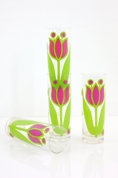 SOLD - Vintage Colony Glass Tulip Iced Tea Glasses