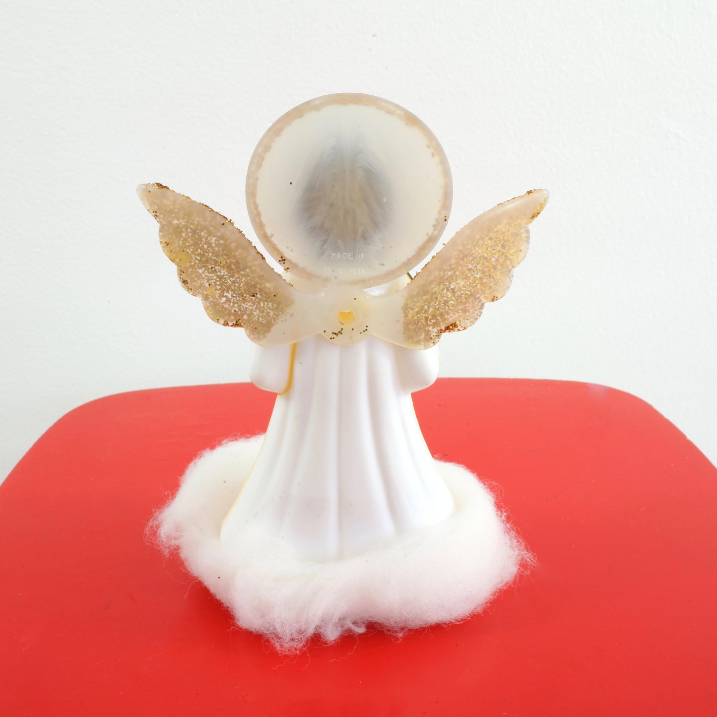 SOLD - Vintage Doubl Glo Glitter Angel Christmas Tree Topper