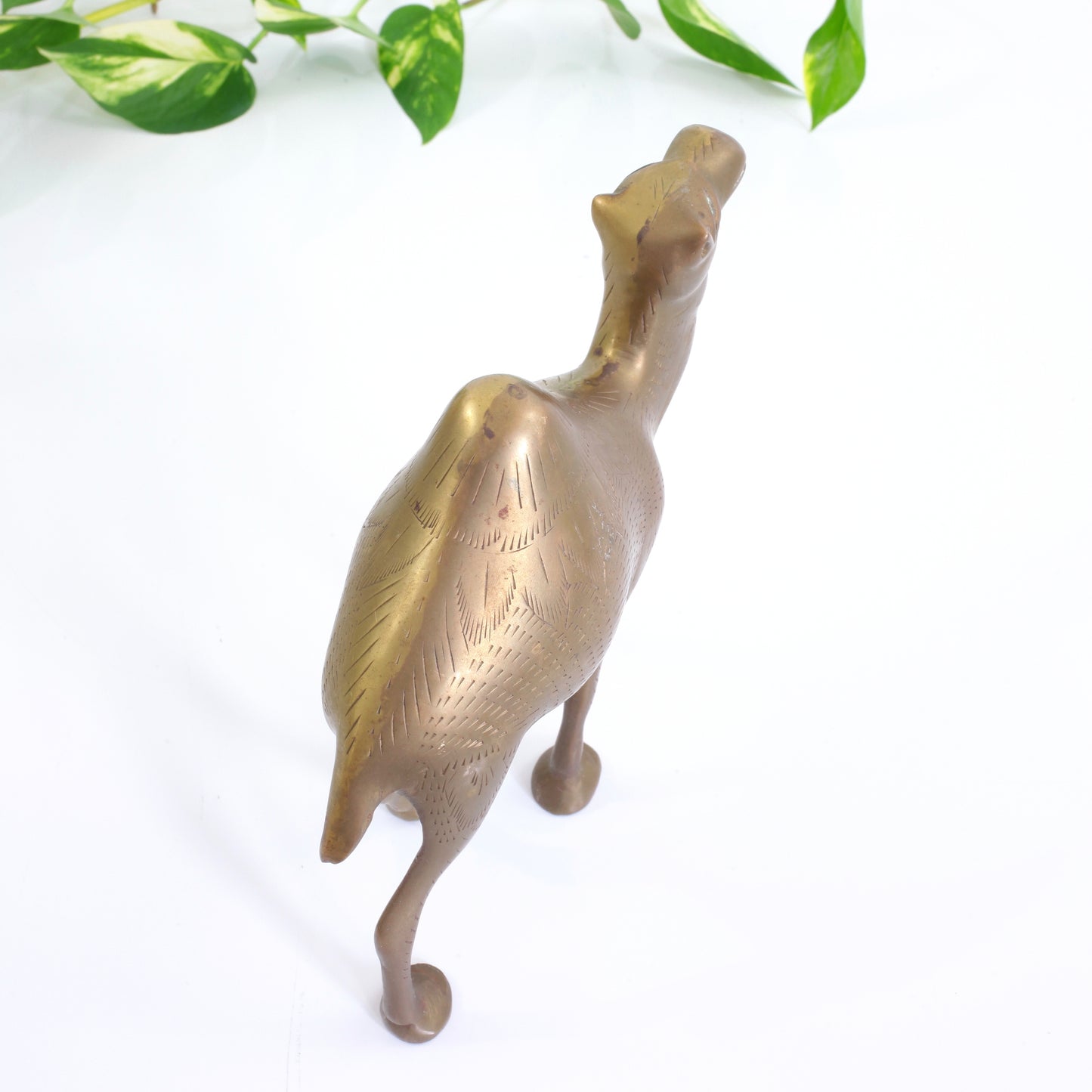 SOLD - Vintage Etched Brass Camel Figurine