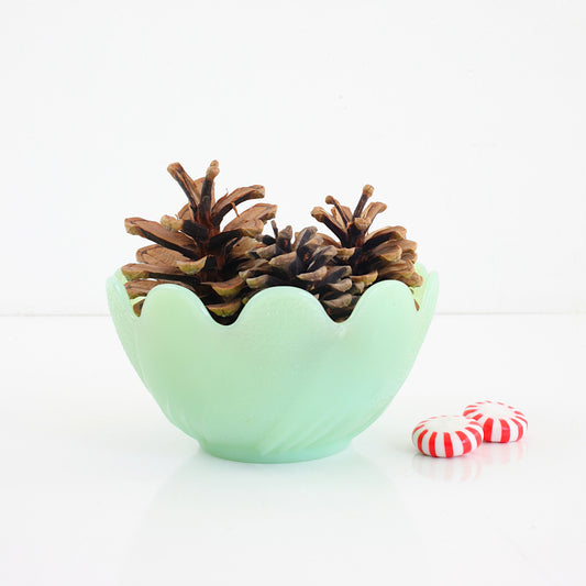 SOLD - Vintage Fire King Jadeite Lotus Blossom Bowl