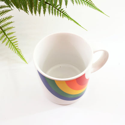 SOLD - Vintage 80s Rainbow Coffee Mug