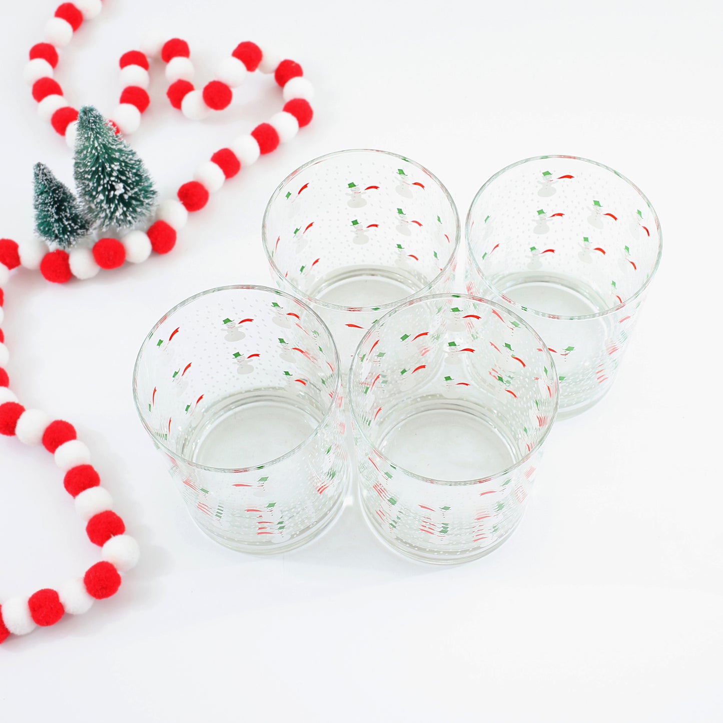 SOLD - Mid Century Georges Briard Snowman Glasses Set