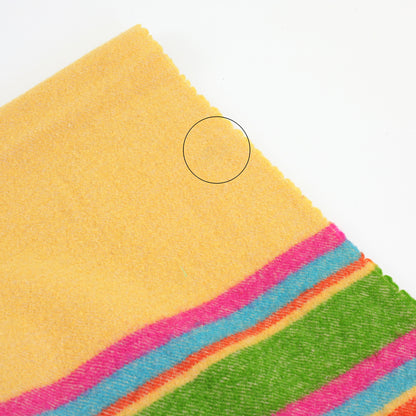 SOLD - Vintage Georg Jensen Damask Colorful Striped Lambswool Throw